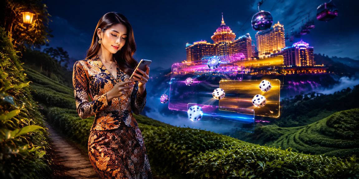 Suasana permainan kad dan dadu bergaya batik di Genting Highlands Malaysia